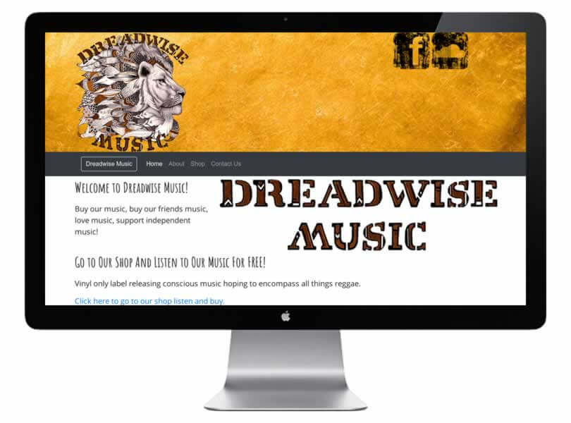 Dreadwise Music Website Designed